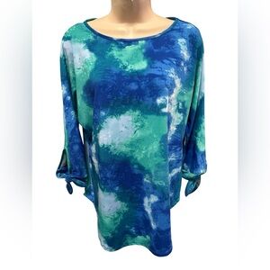 1037 / Pure Essence 3/4 Sleeve Tie Dye Top Women’s Size S / P